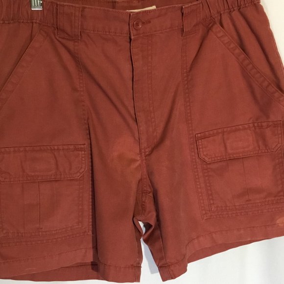 Savane Men's Elastic Waist Cotton Cargo Shorts Size 36 - Picture 4 of 6